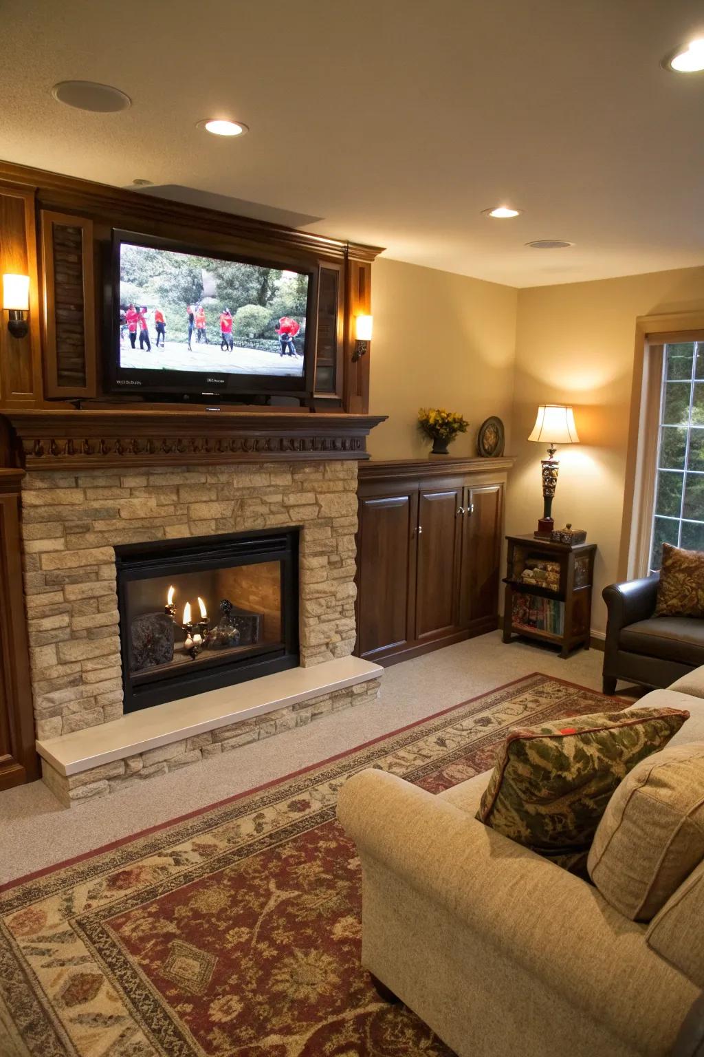 Seamlessly integrate technology with your fireplace design.
