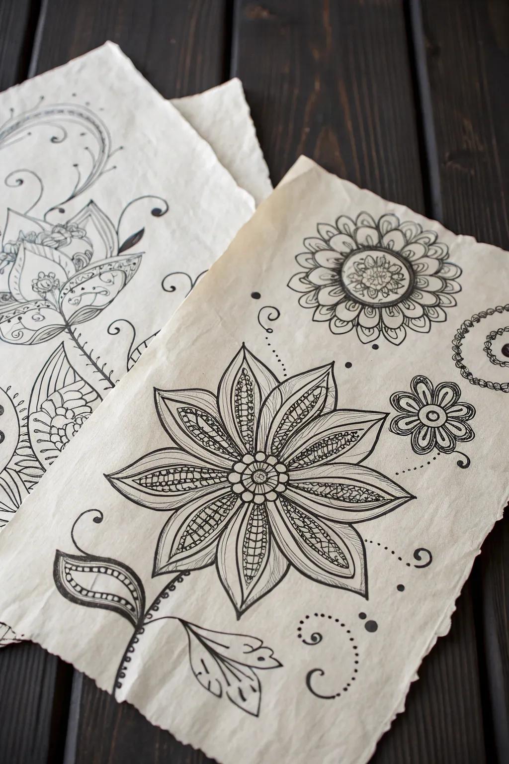 Inked refinement in monochrome introduces sophistication.