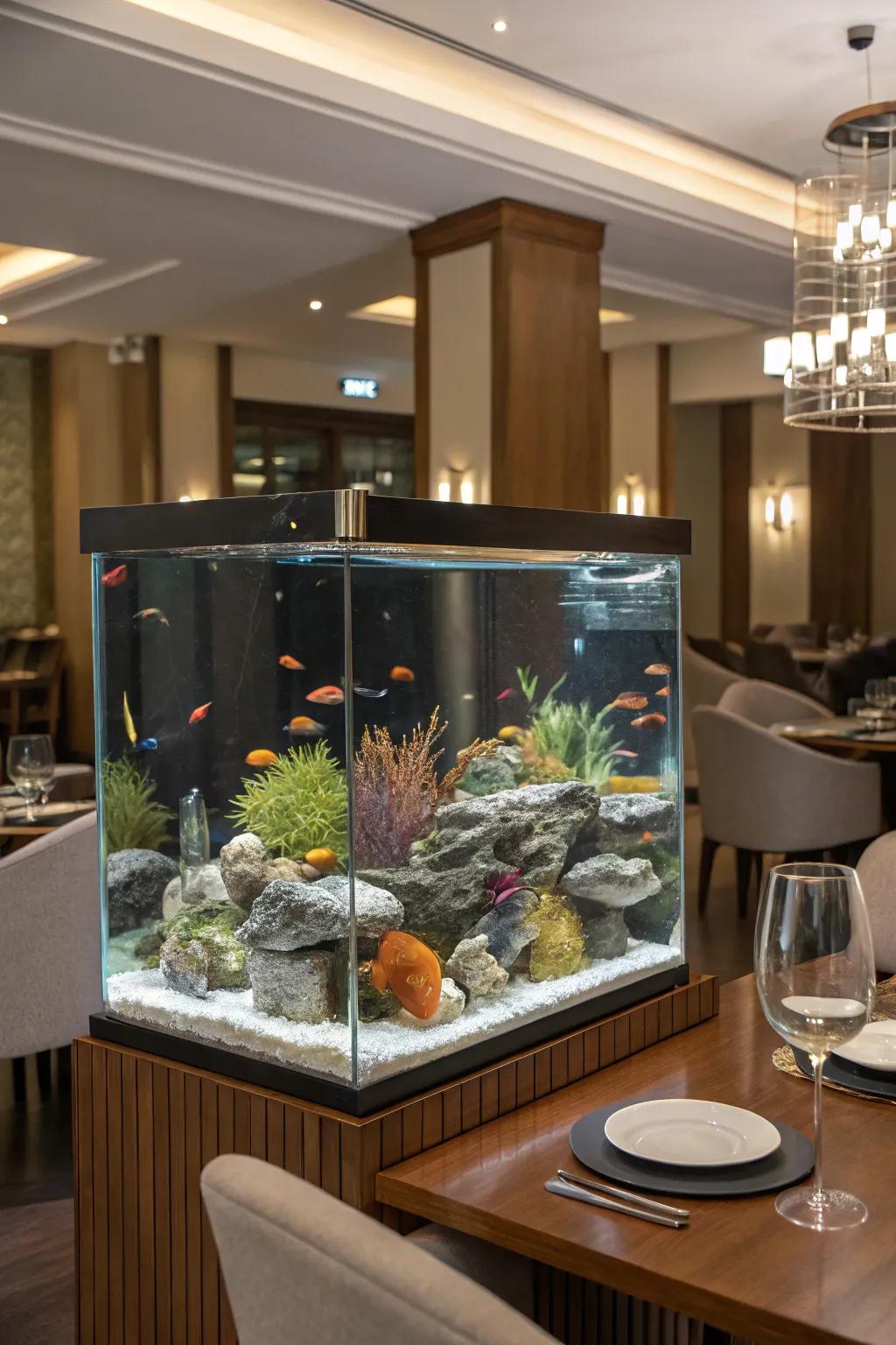 A diverse array of fish brings color and life to your tank.