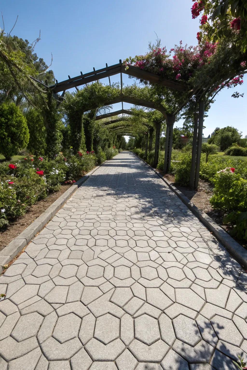 Symmetrical designs bring a modern touch to path designs.