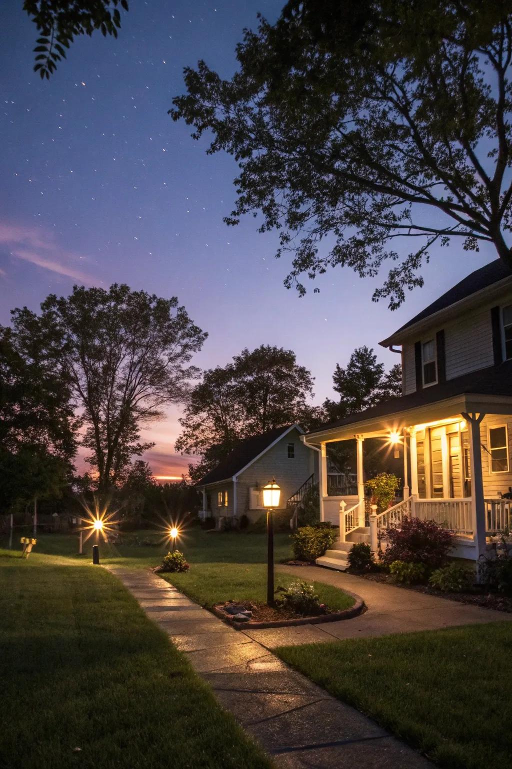 Exterior illumination enhances your garden's ambiance and safety.
