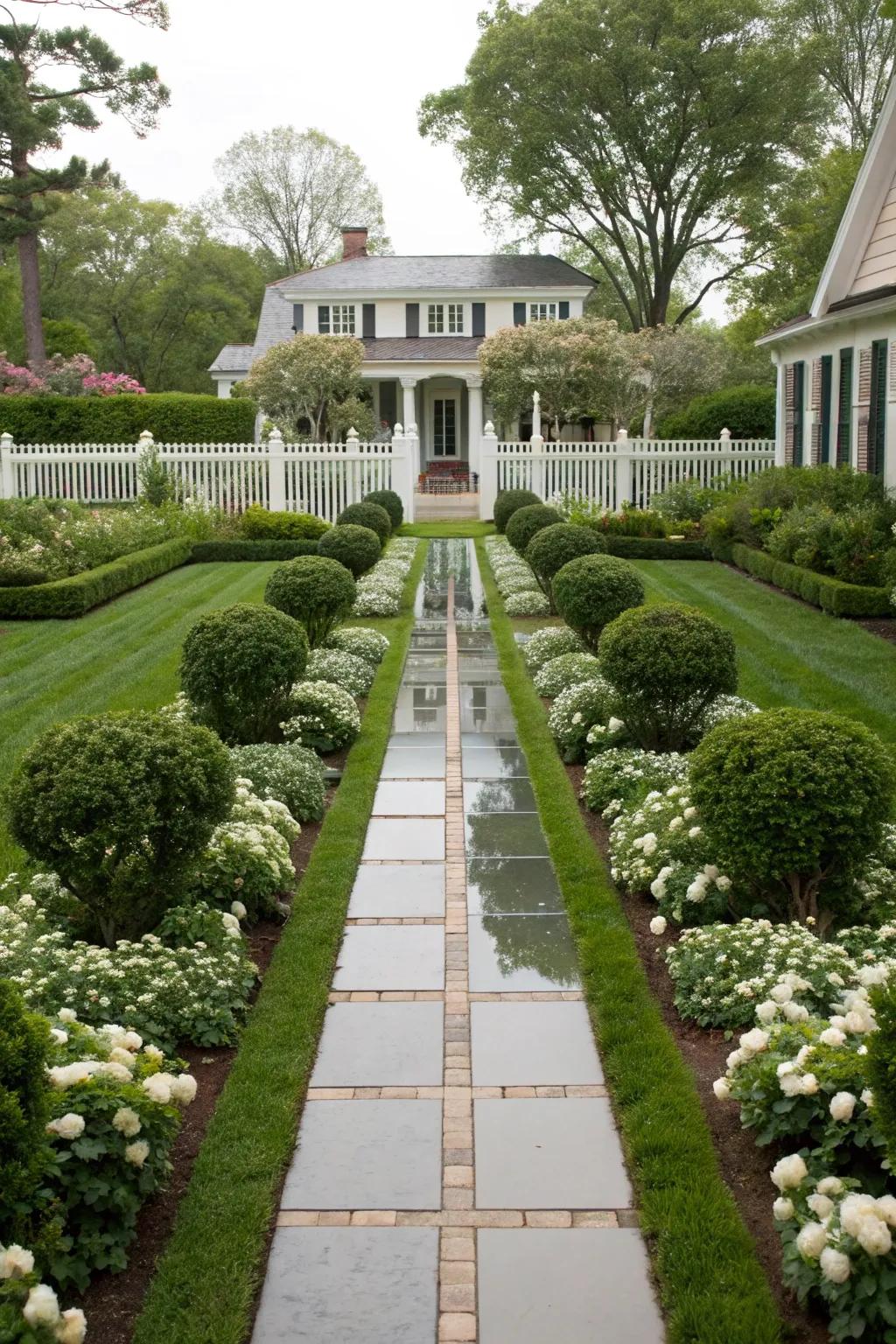 Symmetry introduces a sense of order and equilibrium to your landscape.