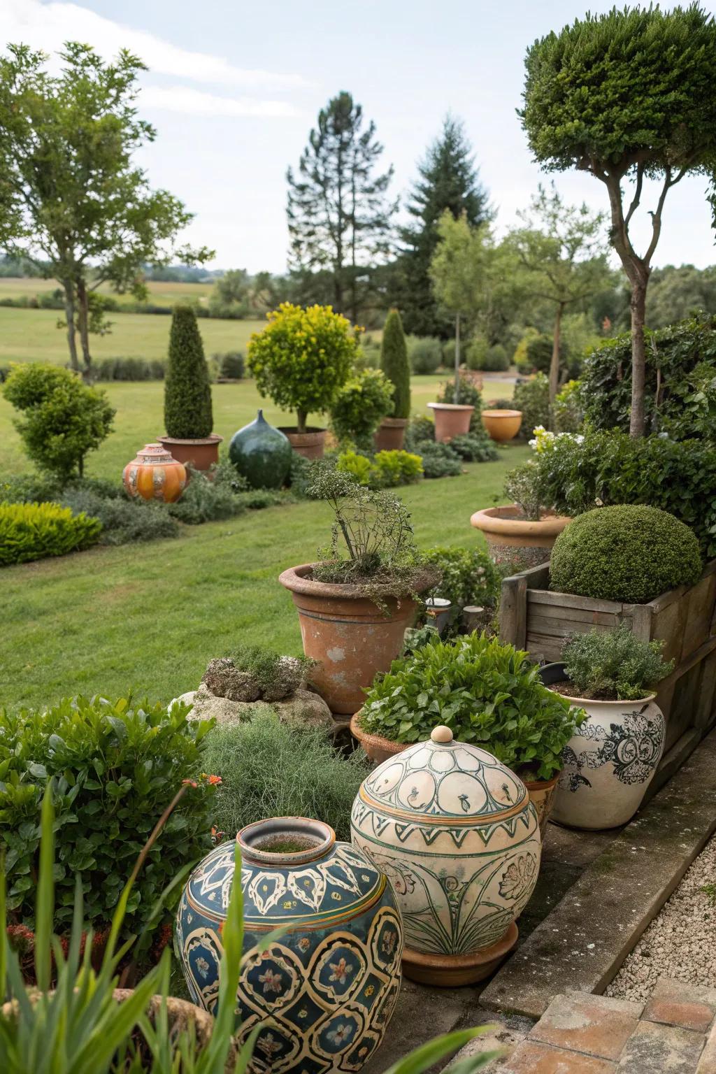 Garden accents that speak volumes about personal style.