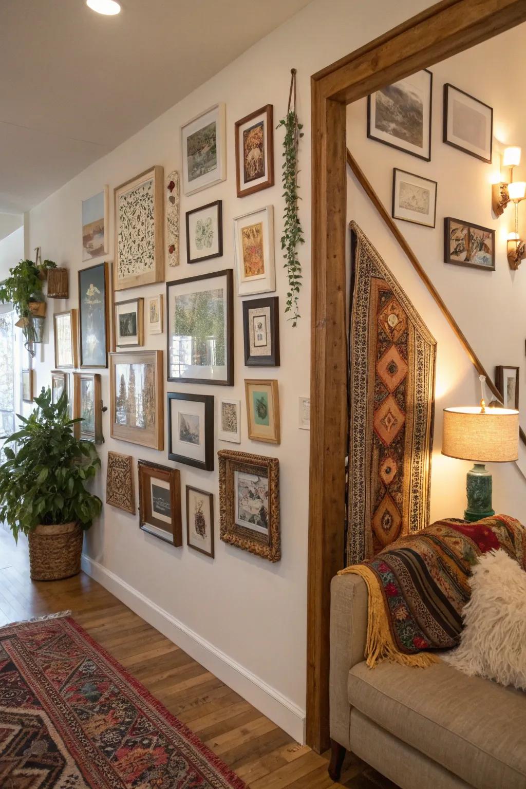 Unconventional charm with assorted frame dimensions and orientations.