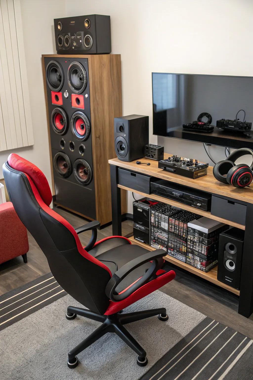 With top-notch audio equipment, lose yourself in sound.
