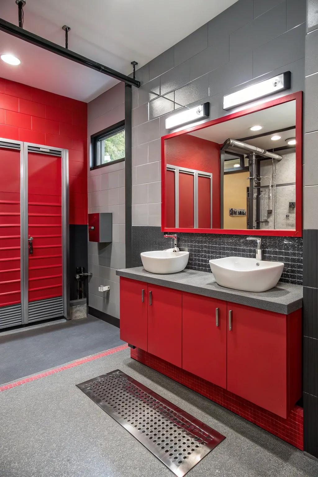 Bold colors add personality and flair to any bathroom space.