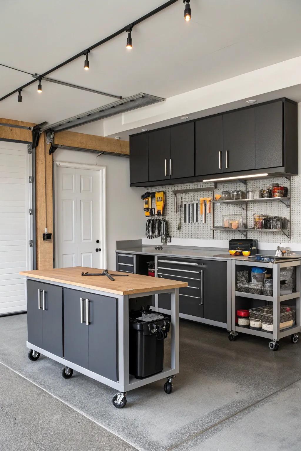 Adaptable furniture for a dynamic space.