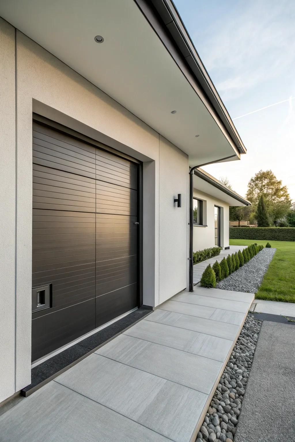 Modern minimalism shines through with its sleek lines and subtle textures.