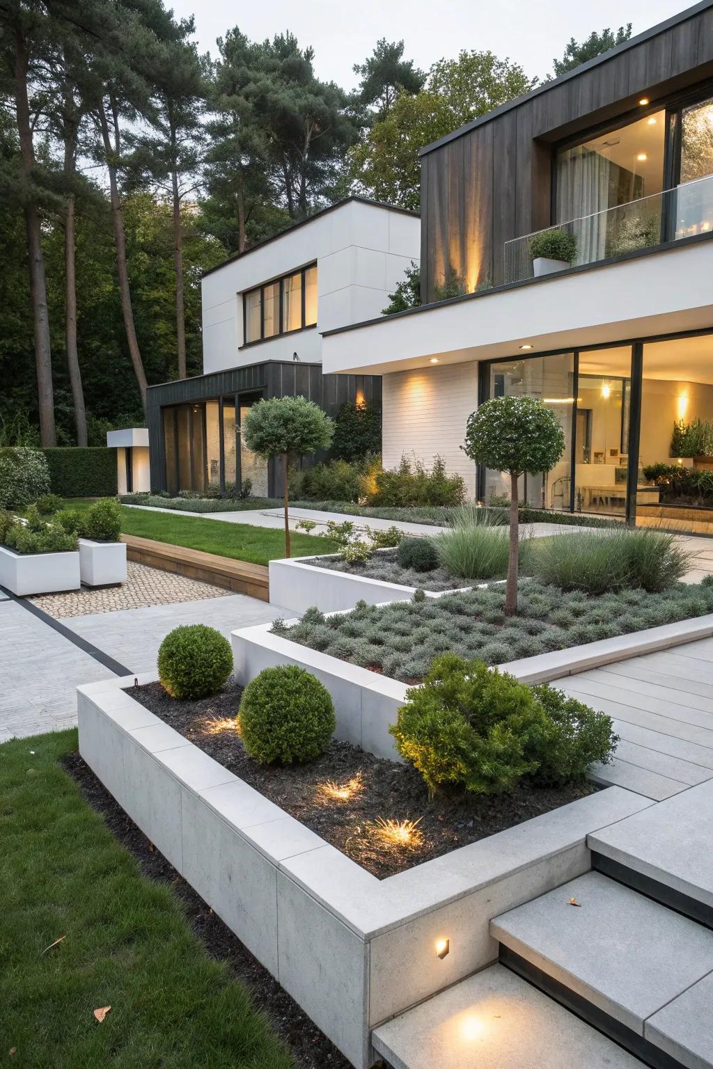 Modern designs provide simple aesthetics and simplicity.