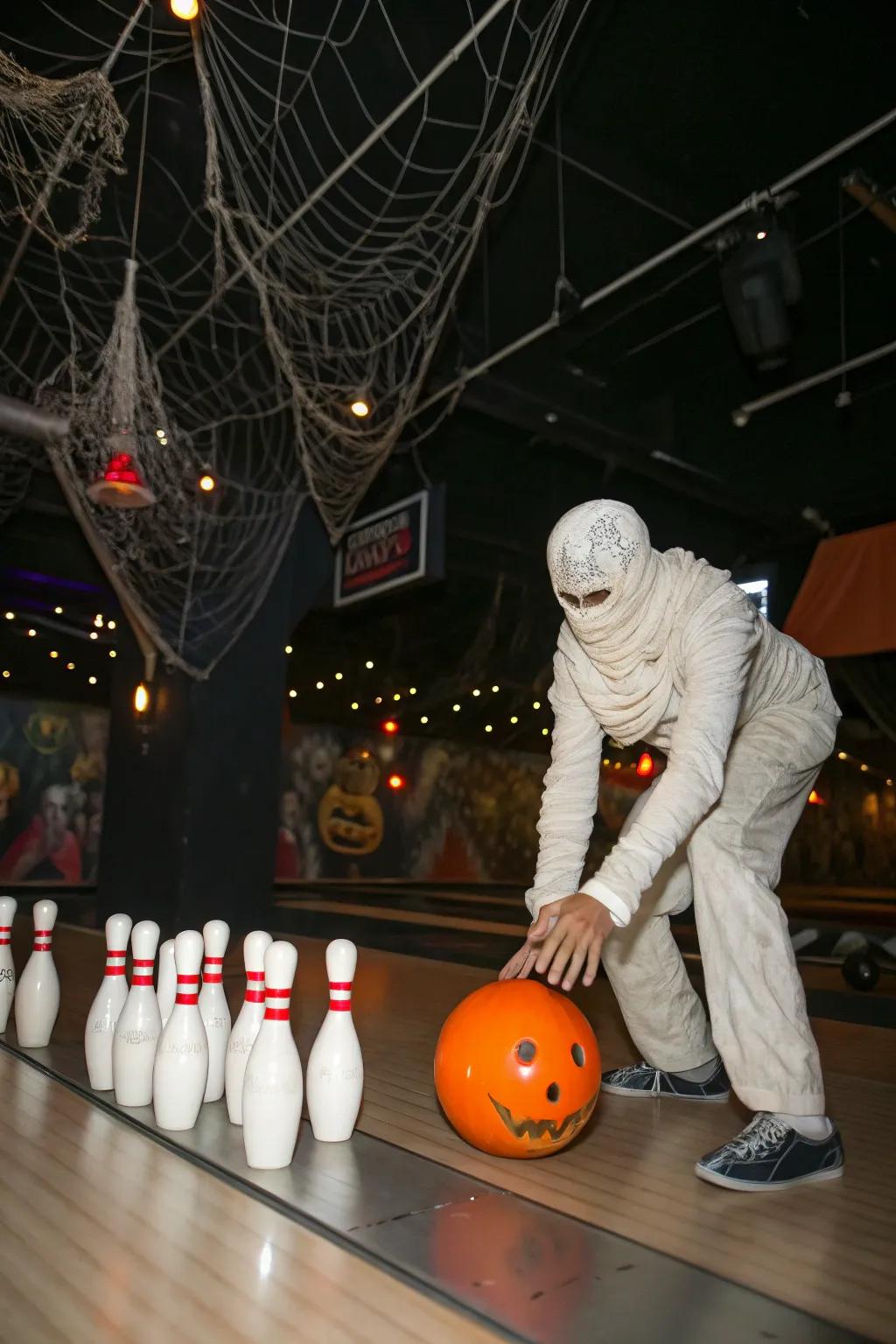 Enjoy a spooky and entertaining mummy pin game.