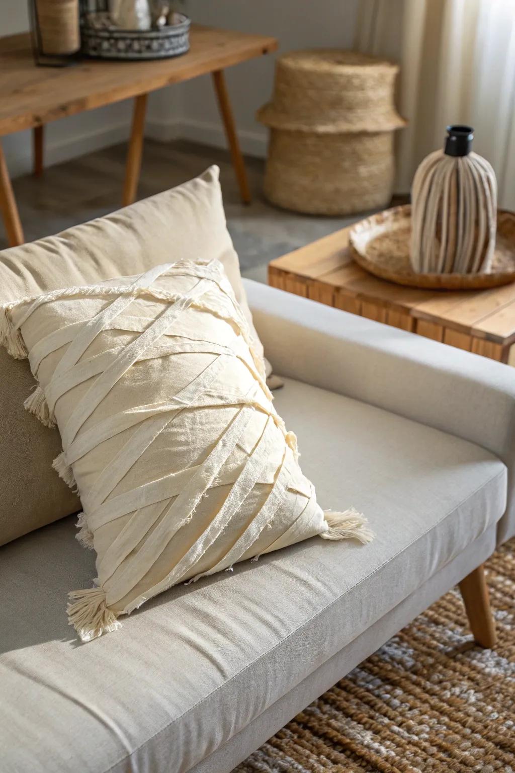 Transform your room using a trace of spooky style: hand-crafted mummy style pillowcases for a fashionable Halloween.