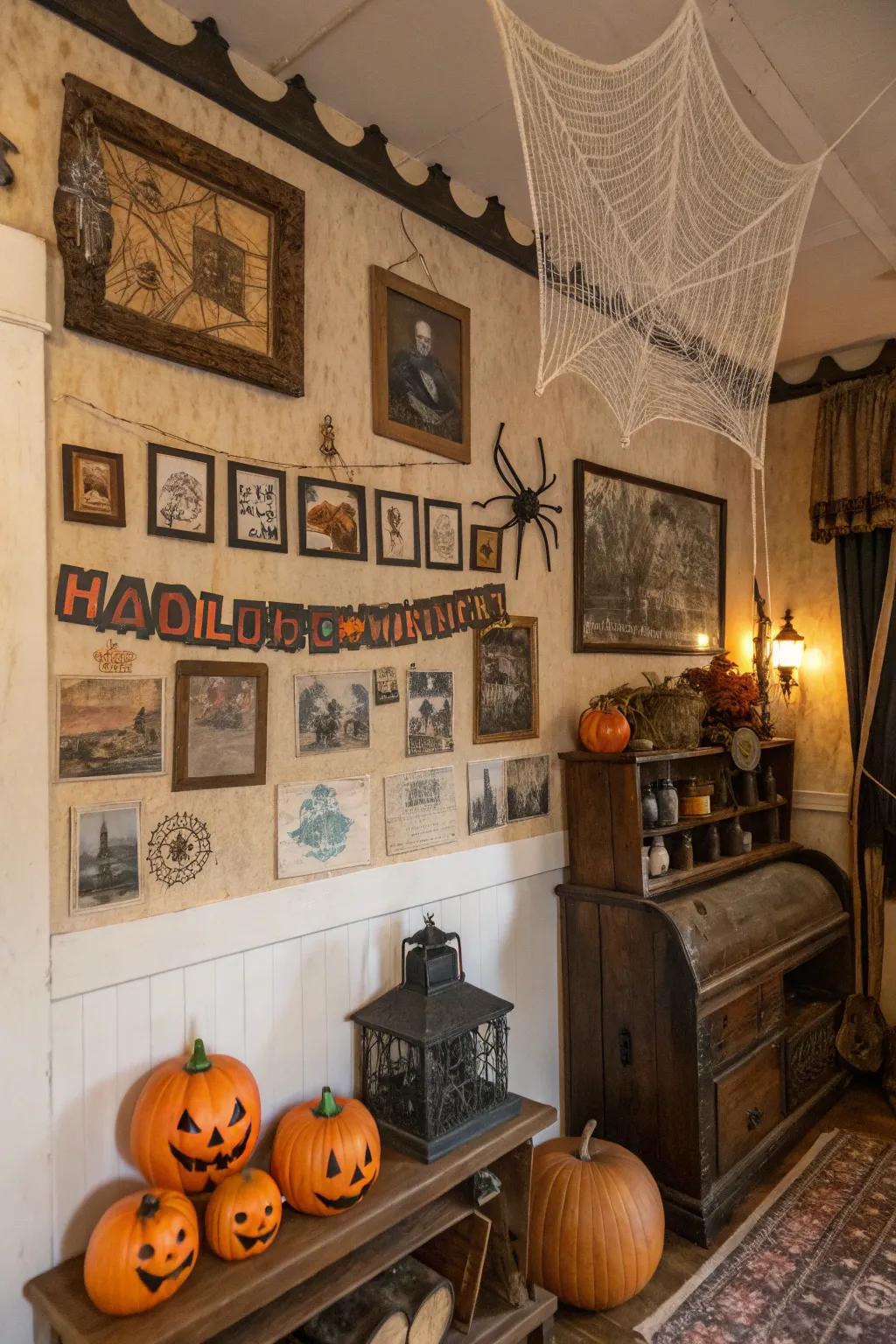 Step back in time with a retro Halloween theme.