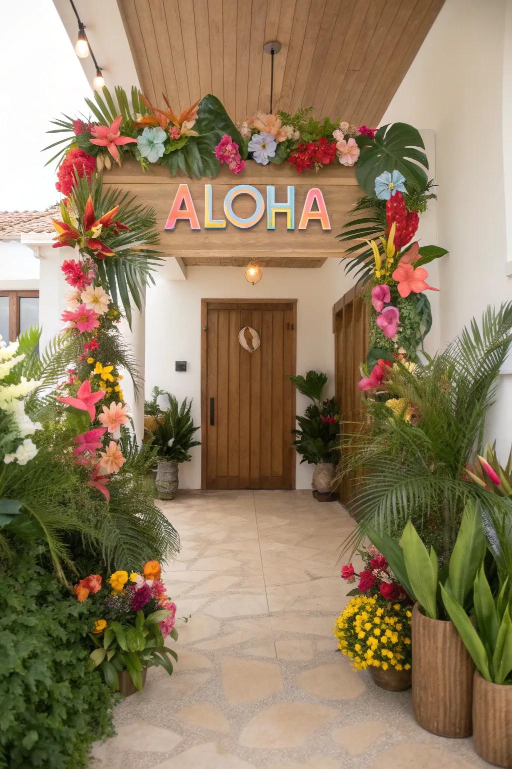 Welcome your visitors with a warm Aloha greeting.
