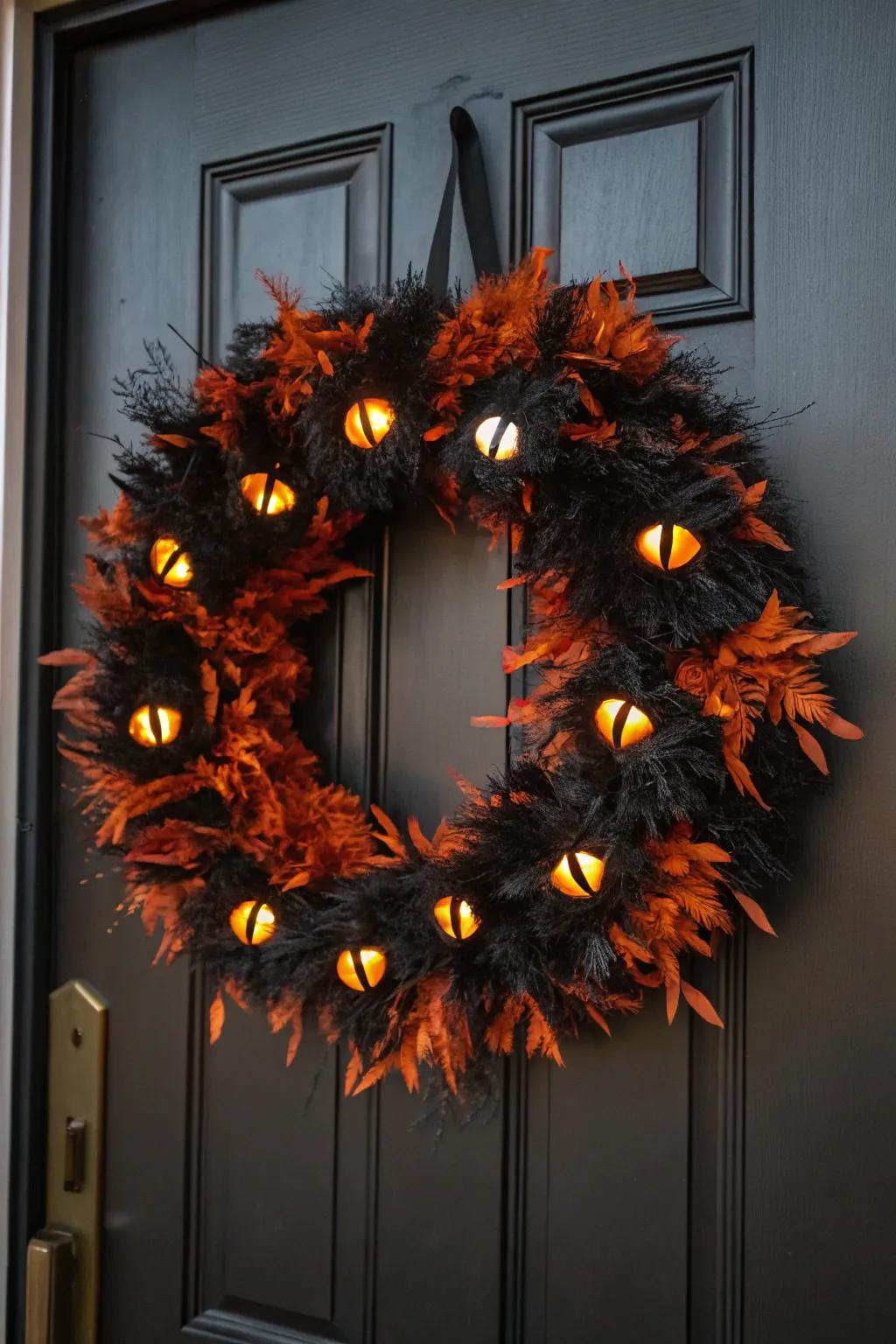Be wary of the watchful gaze with this feline-inspired circle.