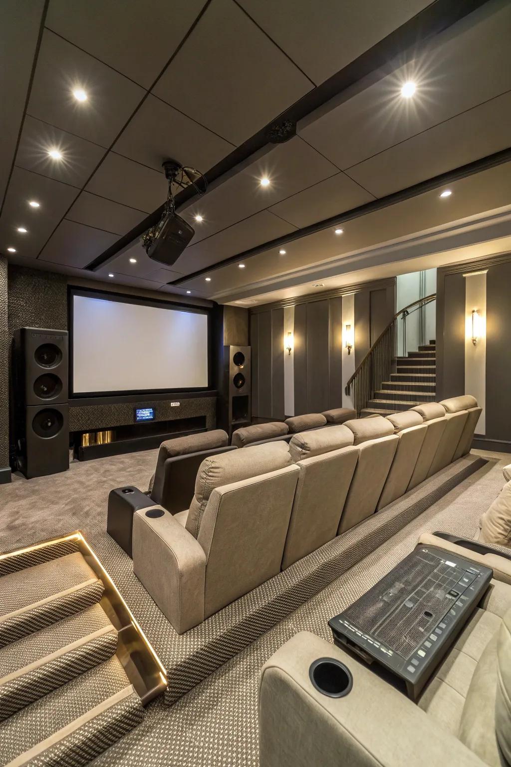 Integrated sound systems for a smooth and immersive theater experience.