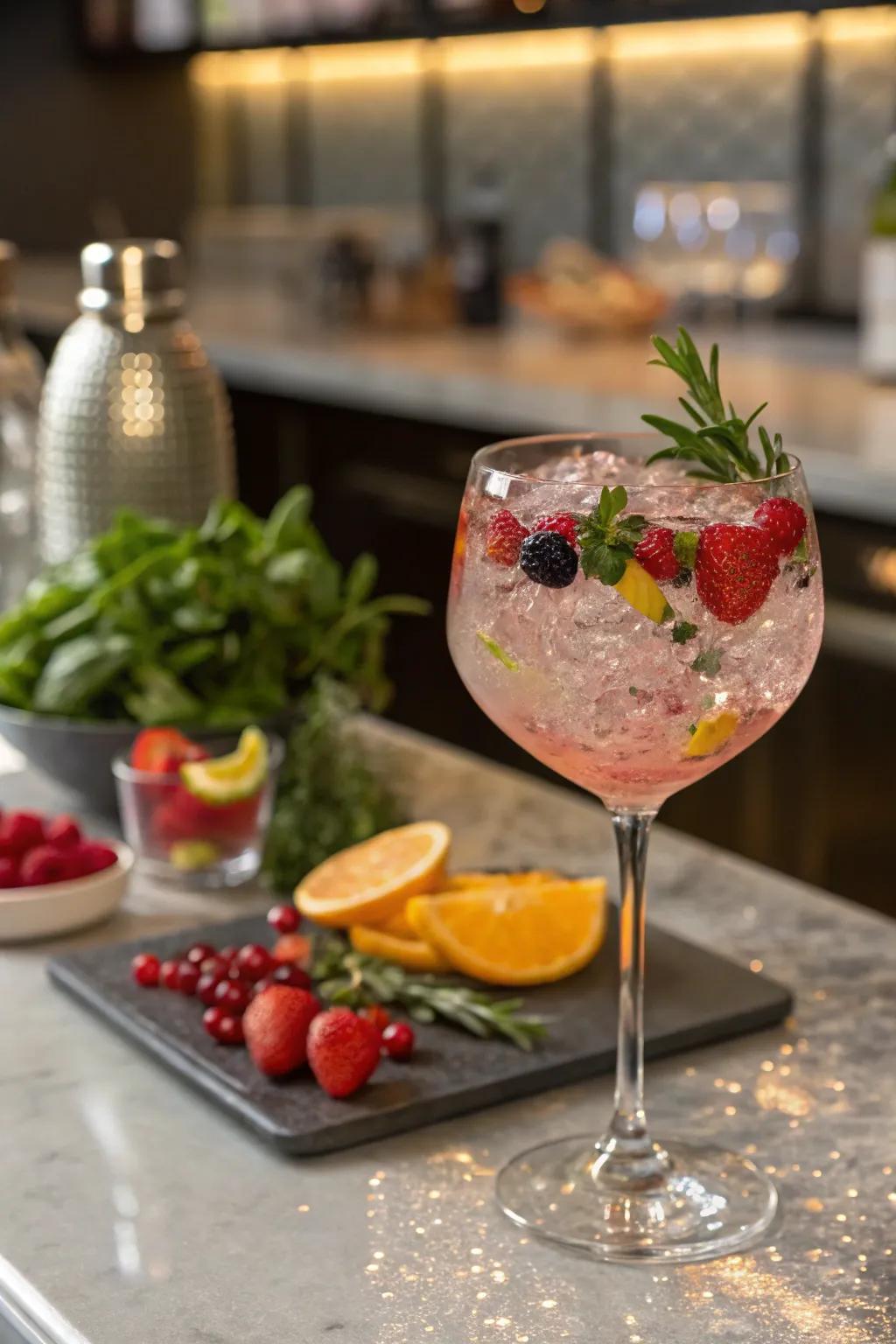 A refreshing signature cocktail to delight housewarming guests