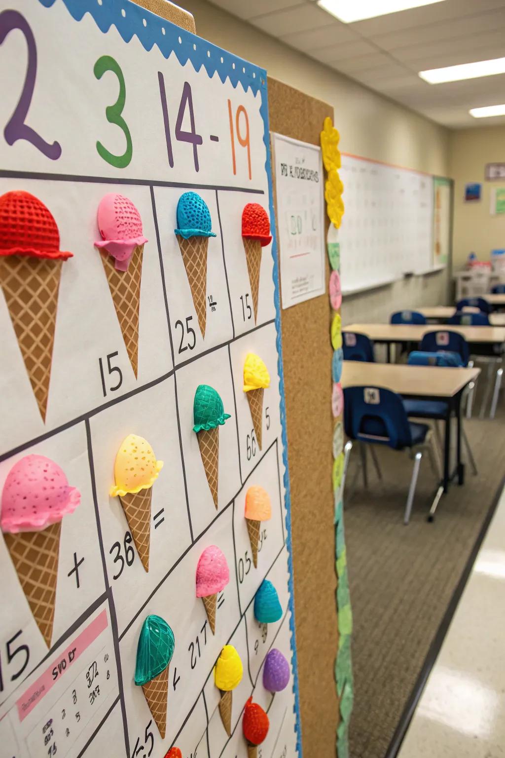 Make learning sweet with frozen treat math exercises.