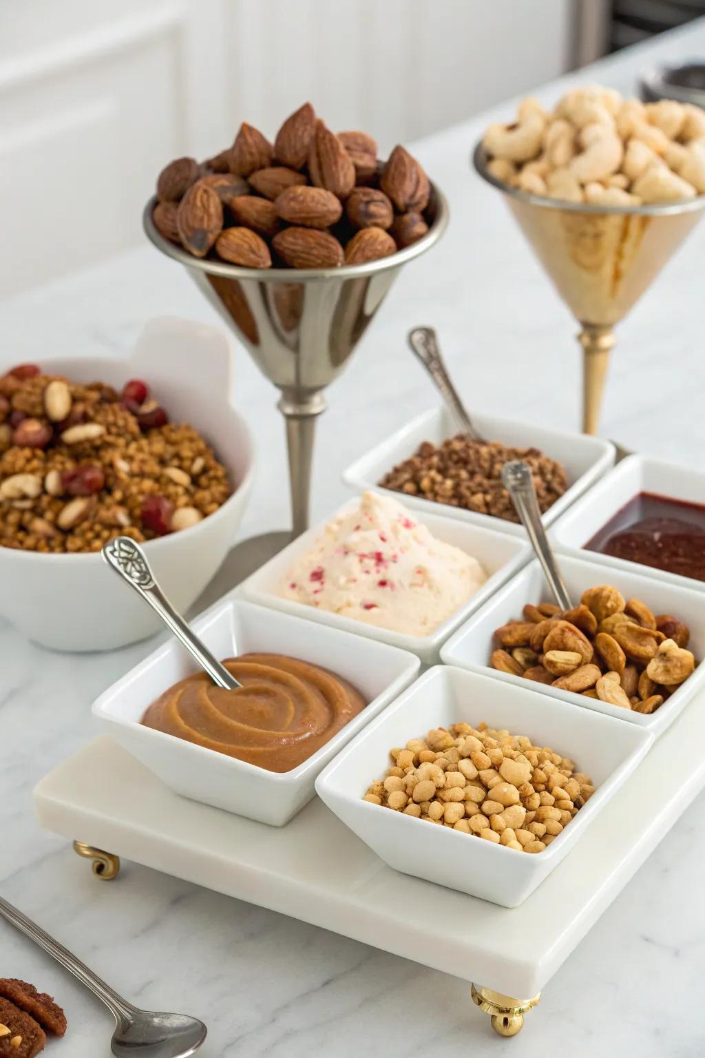 A gourmet garnish showcase that introduces a hint of sophistication.