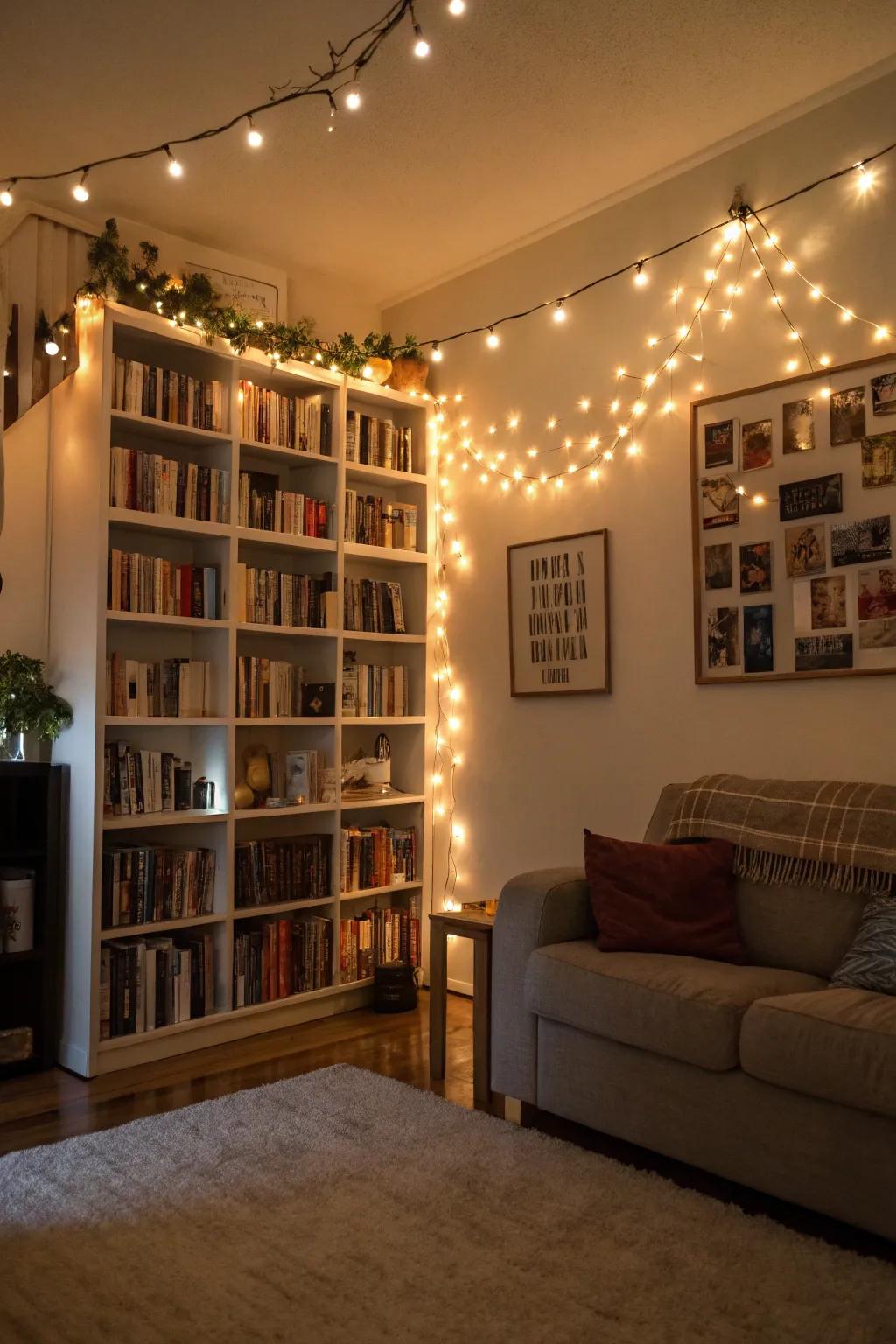 Enchanting light strands that illuminate the area with holiday magic.