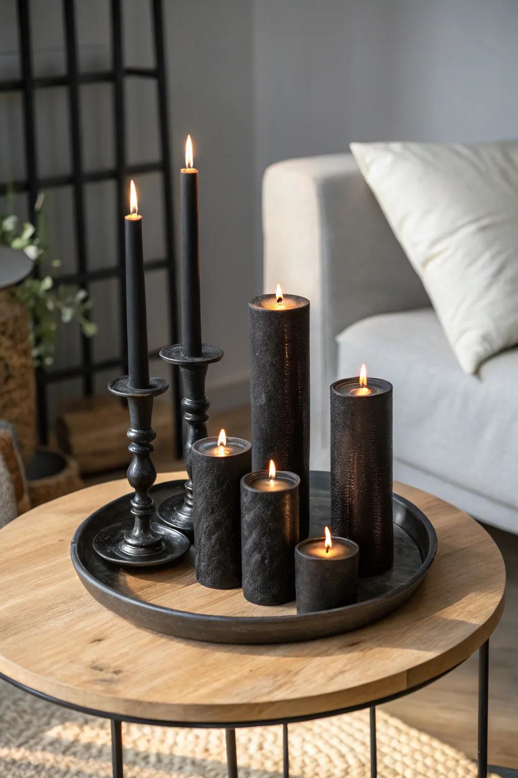 A gothic illumination display for a mysterious atmosphere.