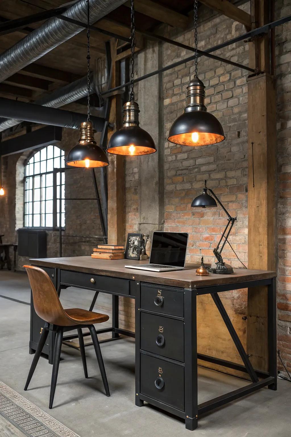 Industrial lighting shapes the ambiance of your workspace.