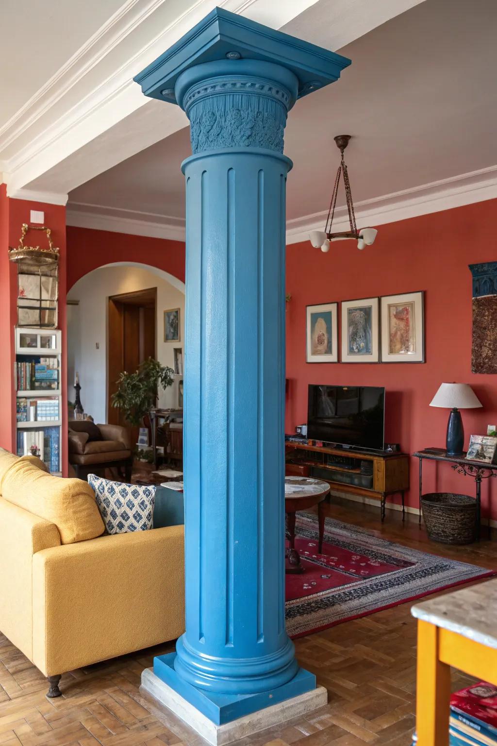 Bold colors make columns pop.