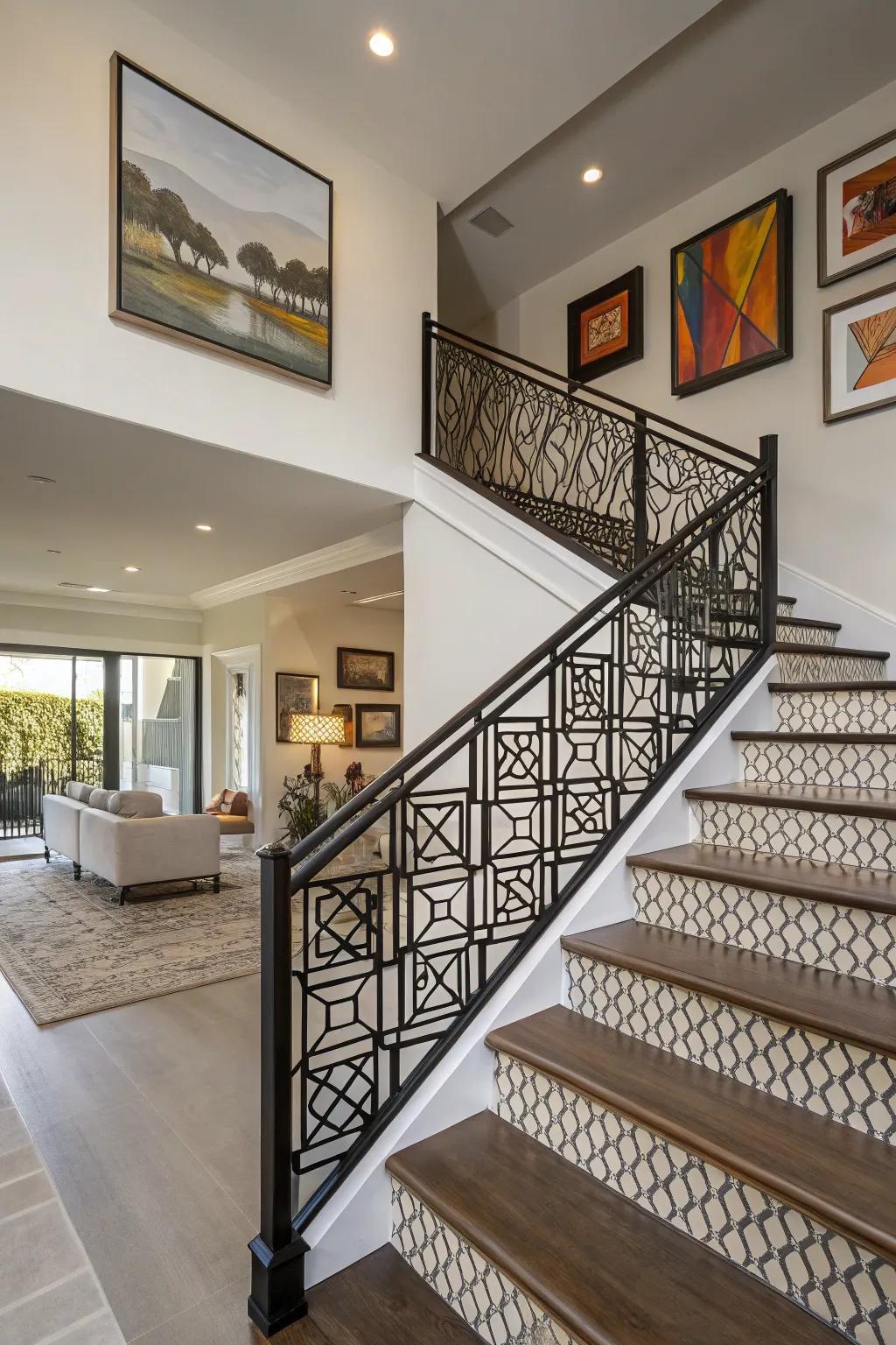 Geometric patterns instill contemporary flair and individuality.
