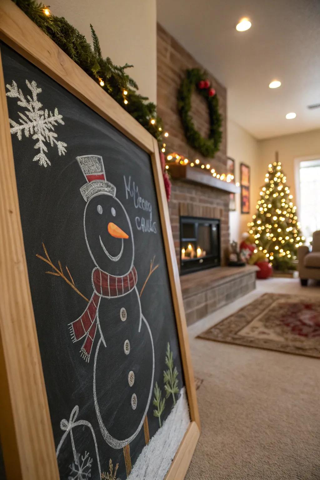 Relay elation through an illustration of a grinning snowman.