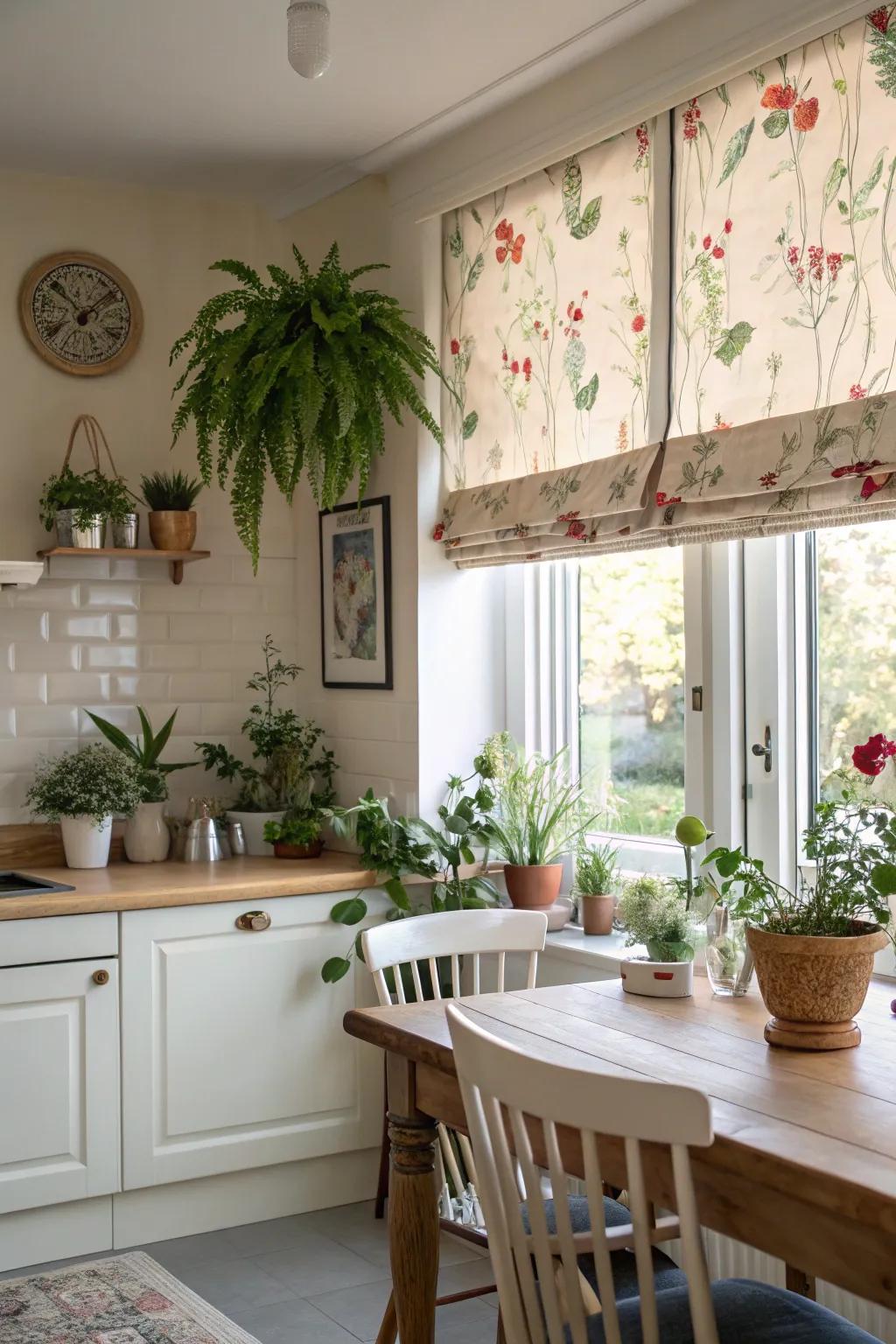 Floral designs bridge the indoors with nature.
