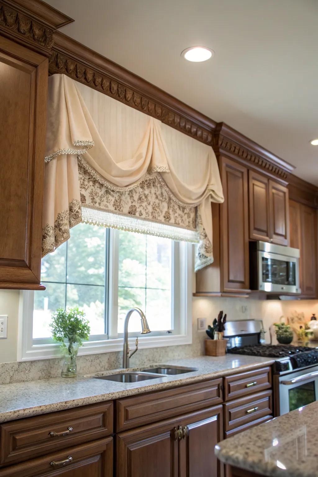 Highlight your cabinets with the right valance.