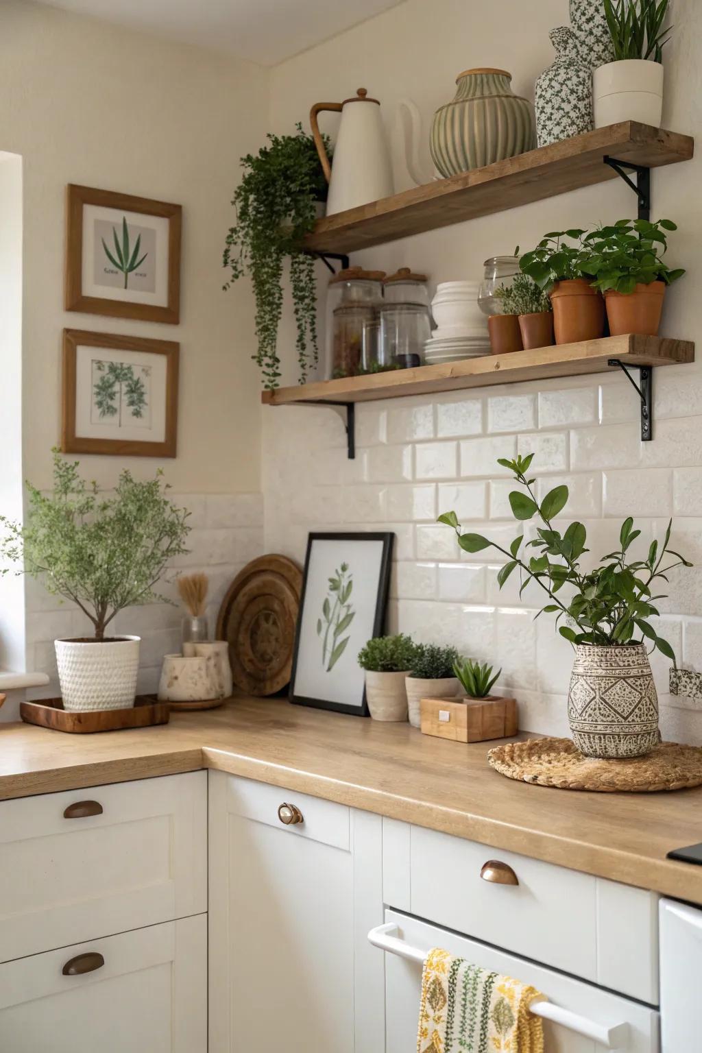 A kitchen highlighted by minimalist decor accents for a hint of refinement.