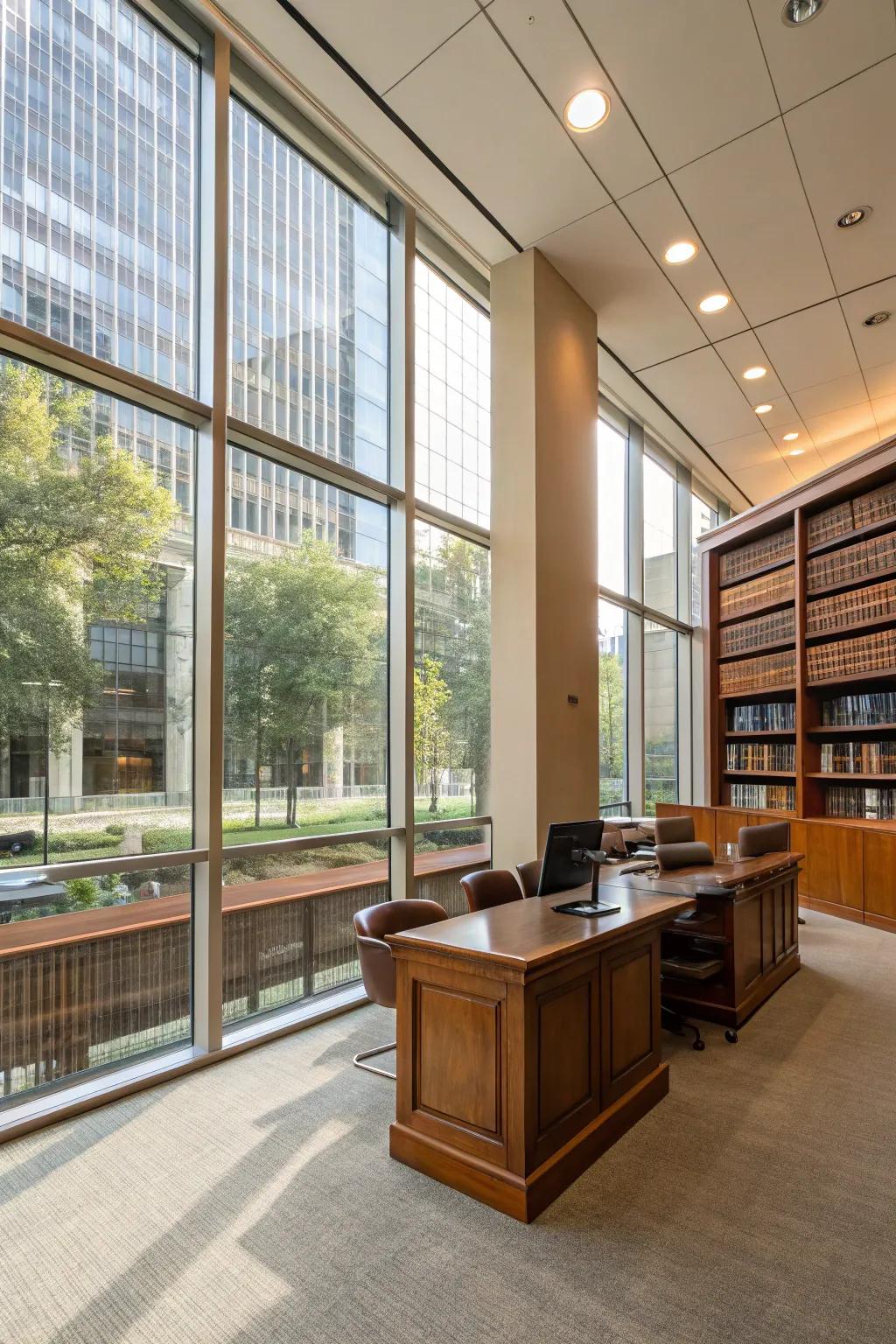 Natural light creates a welcoming and bright atmosphere.