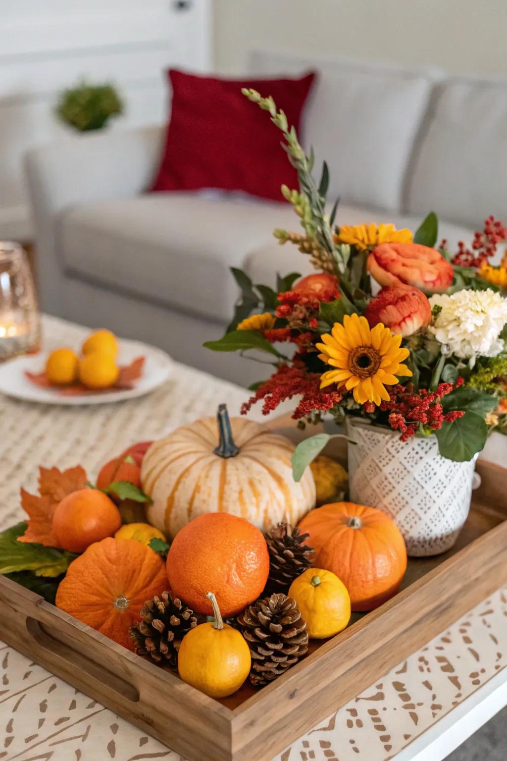 A striking centerpiece that embodies the true spirit of fall.