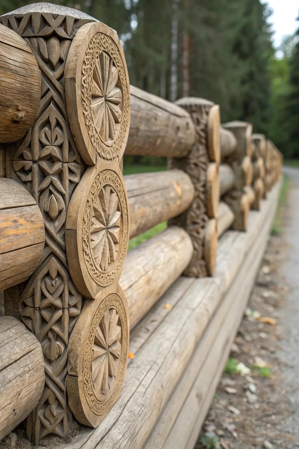 Unique log ends append a distinctive element to any fence.