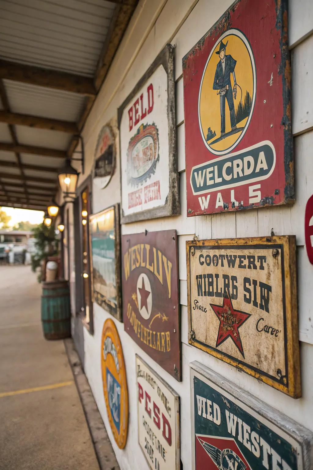 Vintage Western banners bring character and history to your walls.