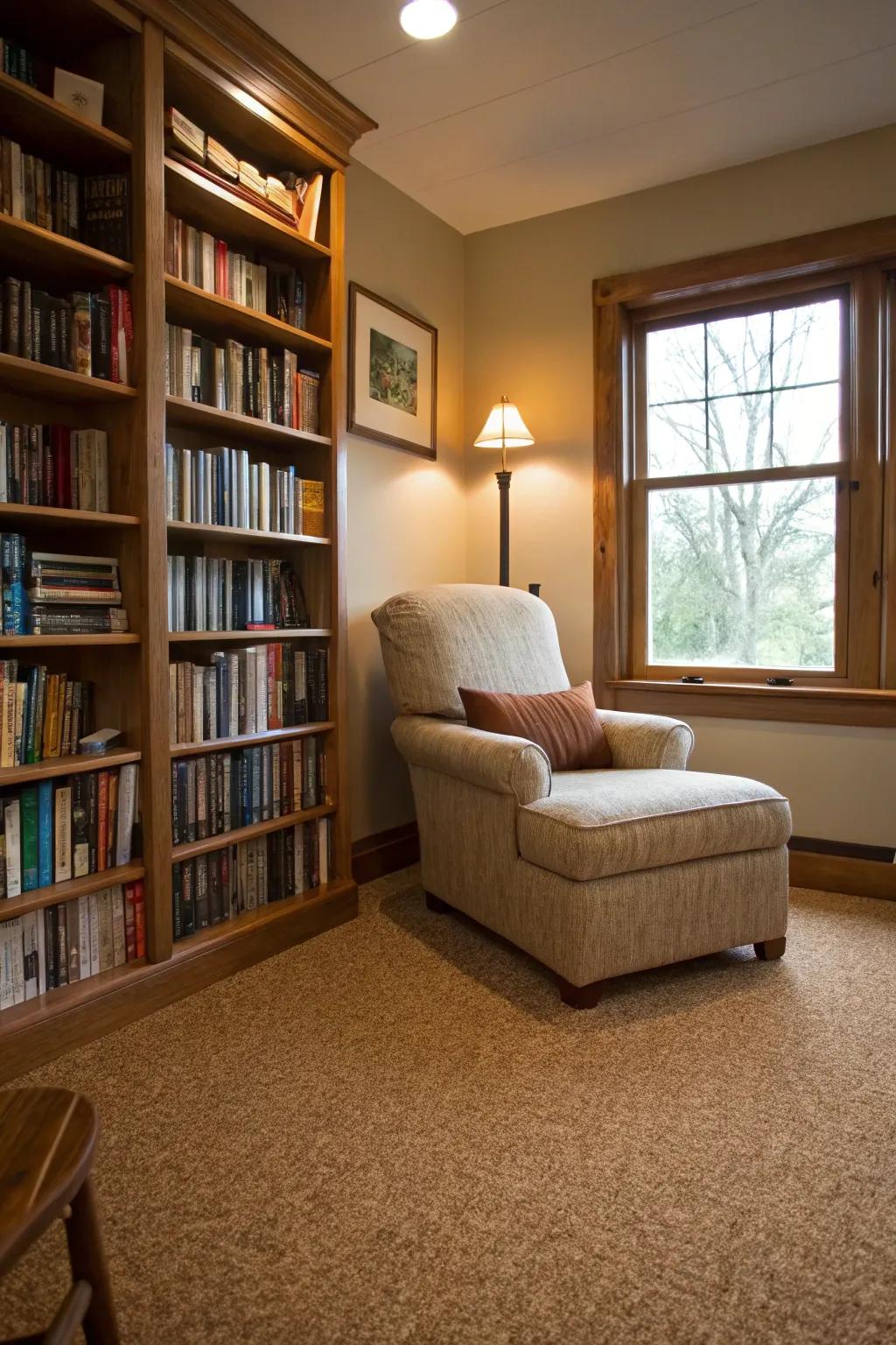 Elastic floors provide warmth and comfort, perfect for quiet spaces.