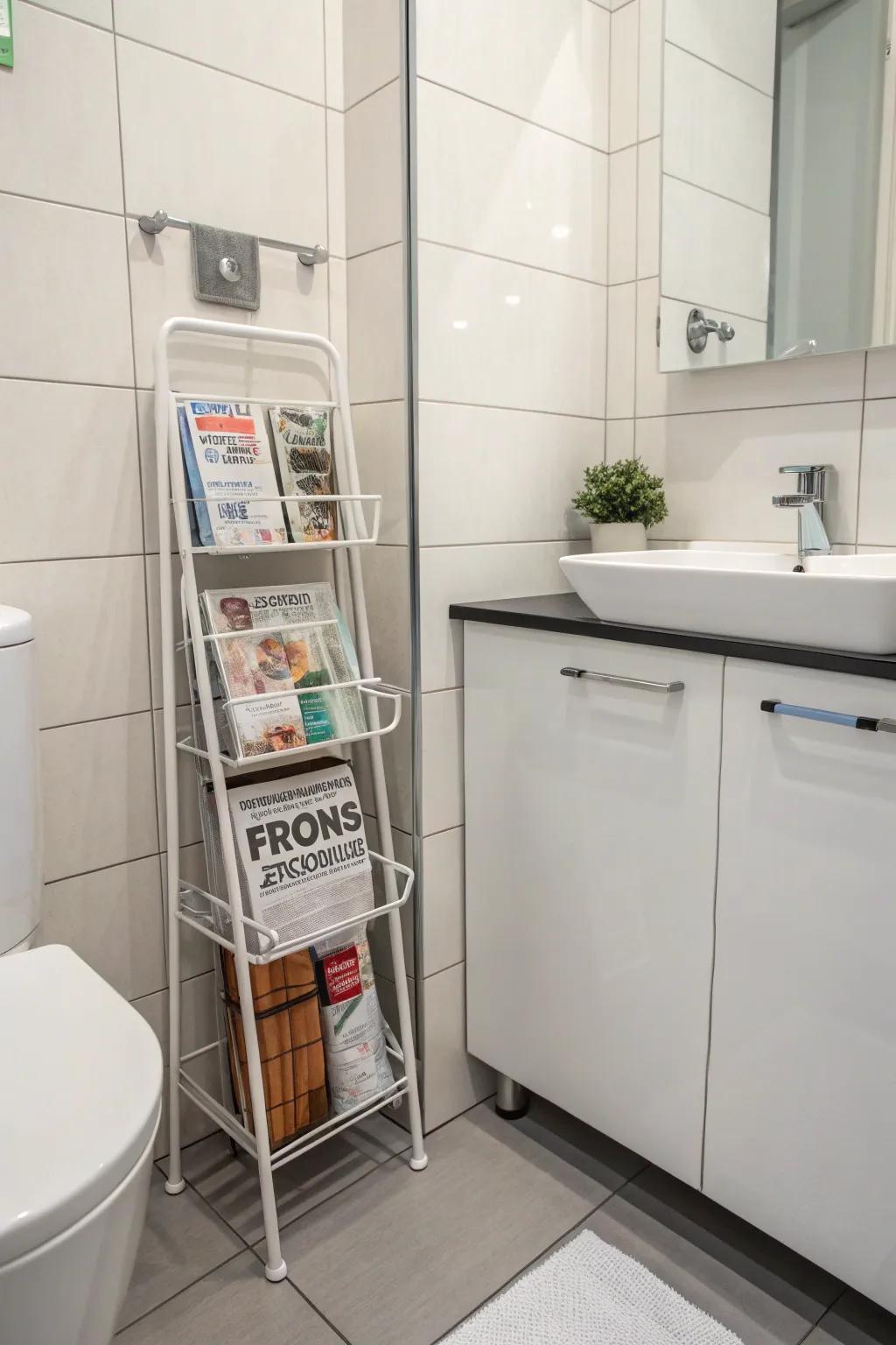 Corner racks make efficient use of every inch.