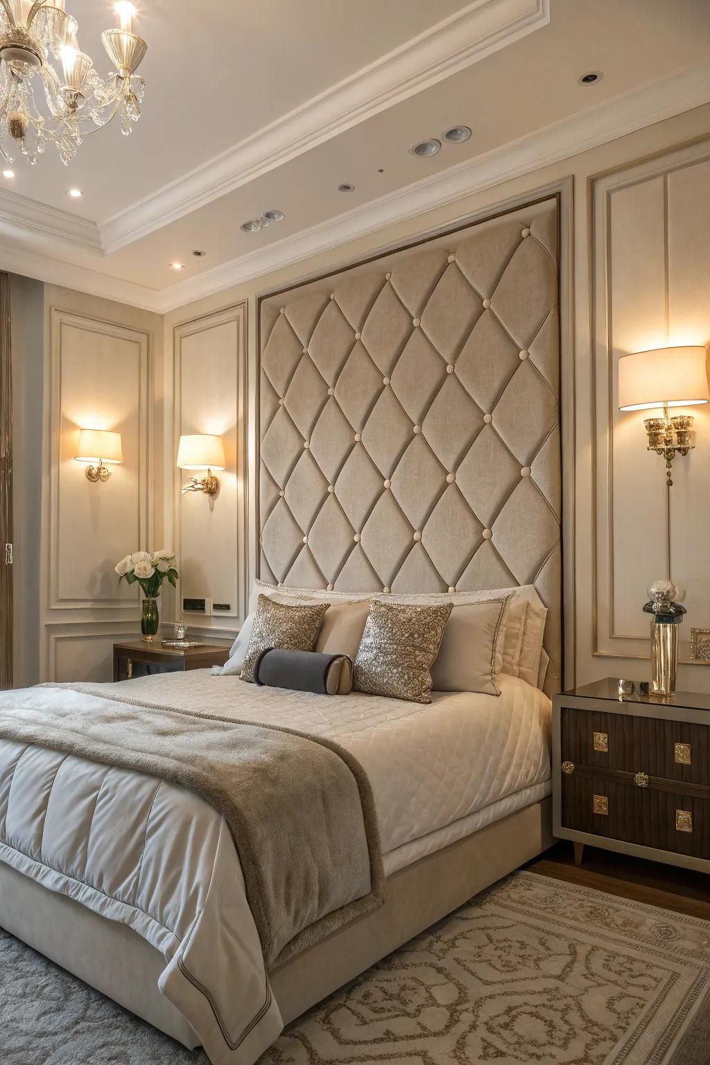Enhance your headboard wall with built-in illumination for both style and function.