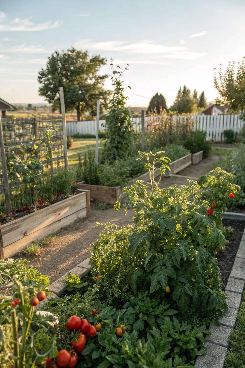 A vegetable plot enables you to savor new produce from your personal backyard.