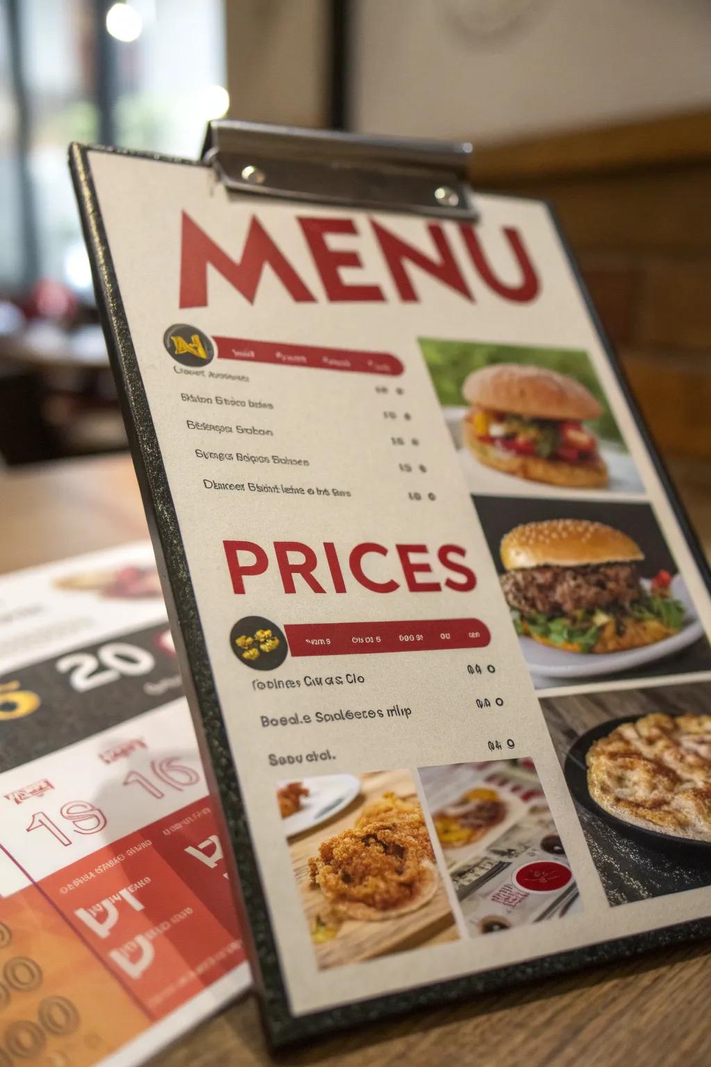 Straightforward pricing improves menu readability and guest satisfaction.