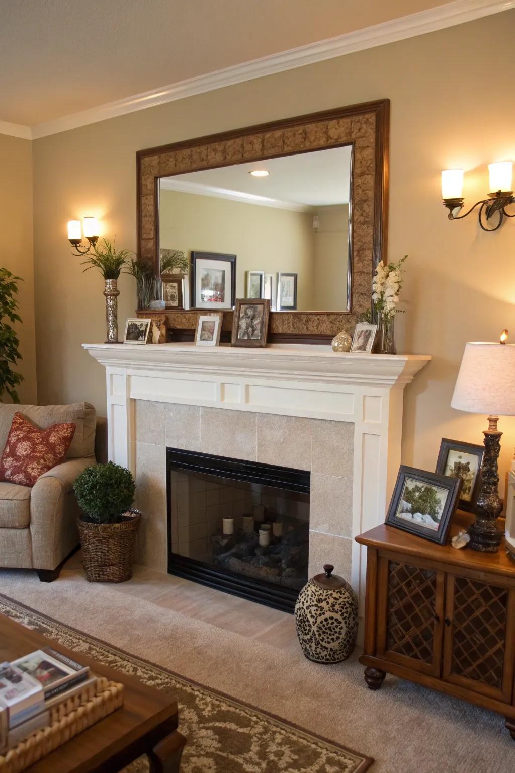 Customize your mantel area with delightful aesthetic touches.