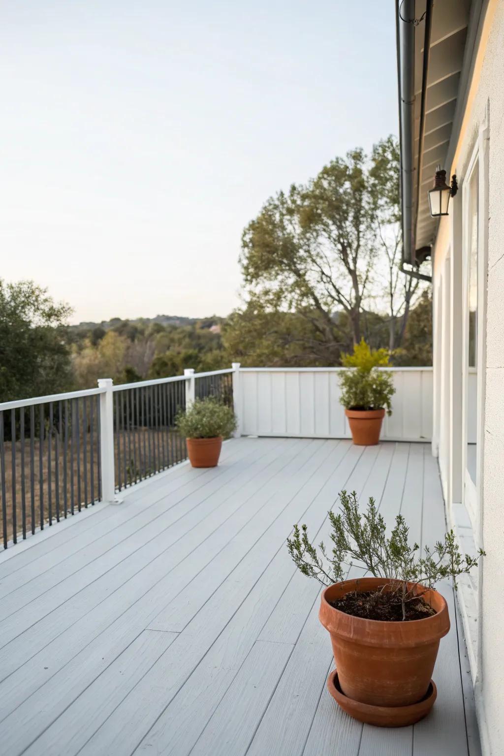 Simple skirting delivers a pristine and serene aesthetic.