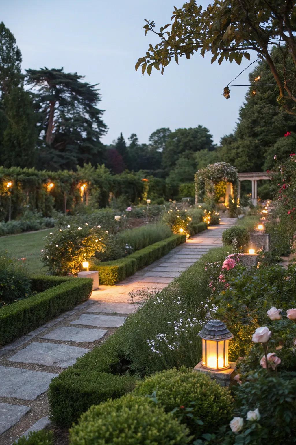 Calculated illumination heightens the beauty of exterior environments.