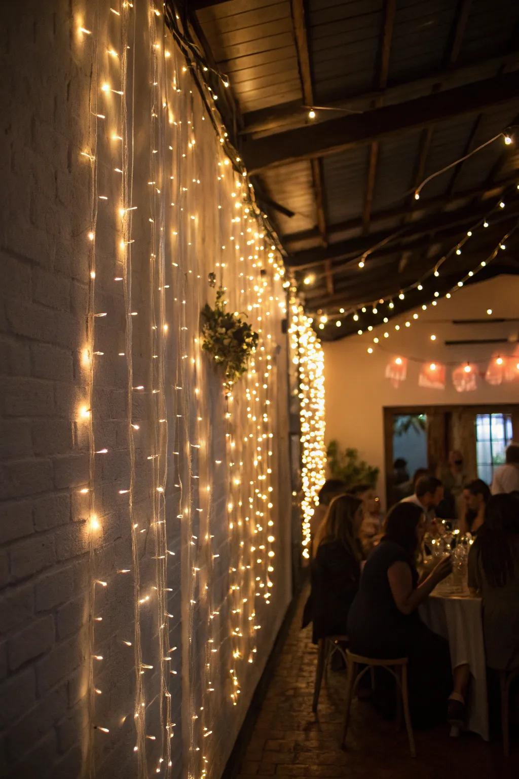 Subtle illumination that conjures an enchanting party environment.
