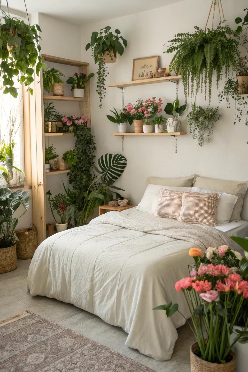 Flora introduces a revitalizing and spirited component to the bedroom.