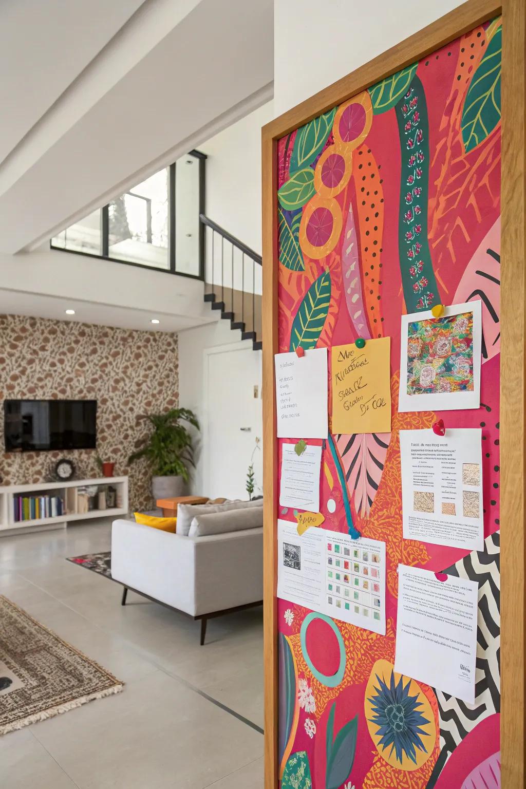 A vibrant board to brighten your space.