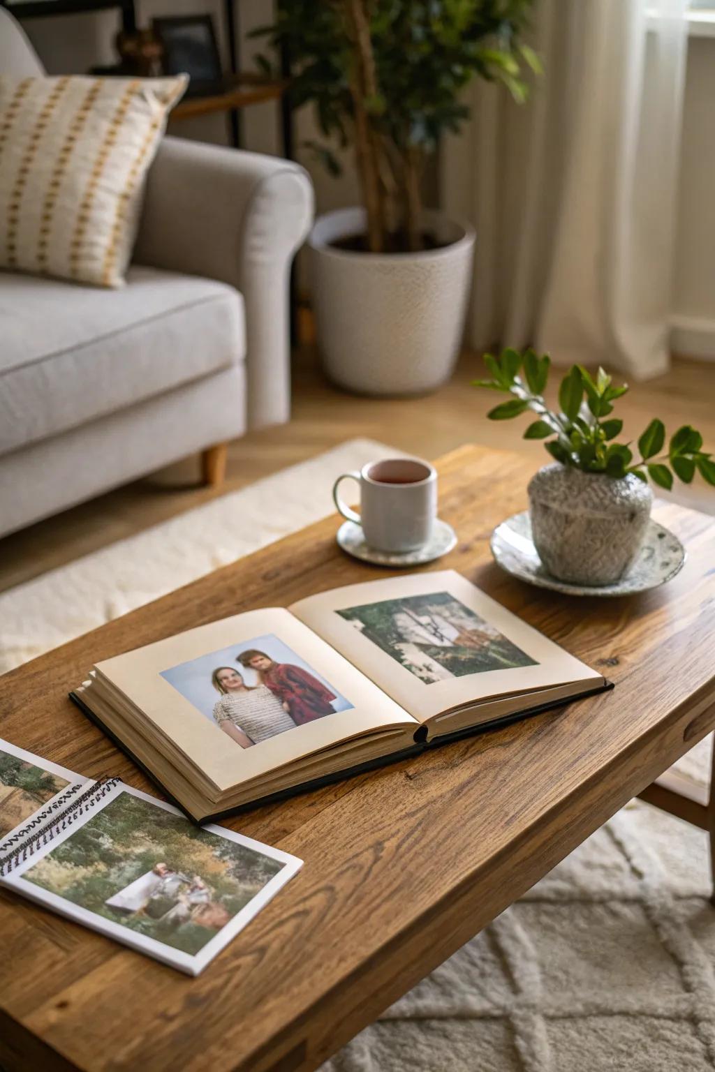 A compact album for holding cherished memories.