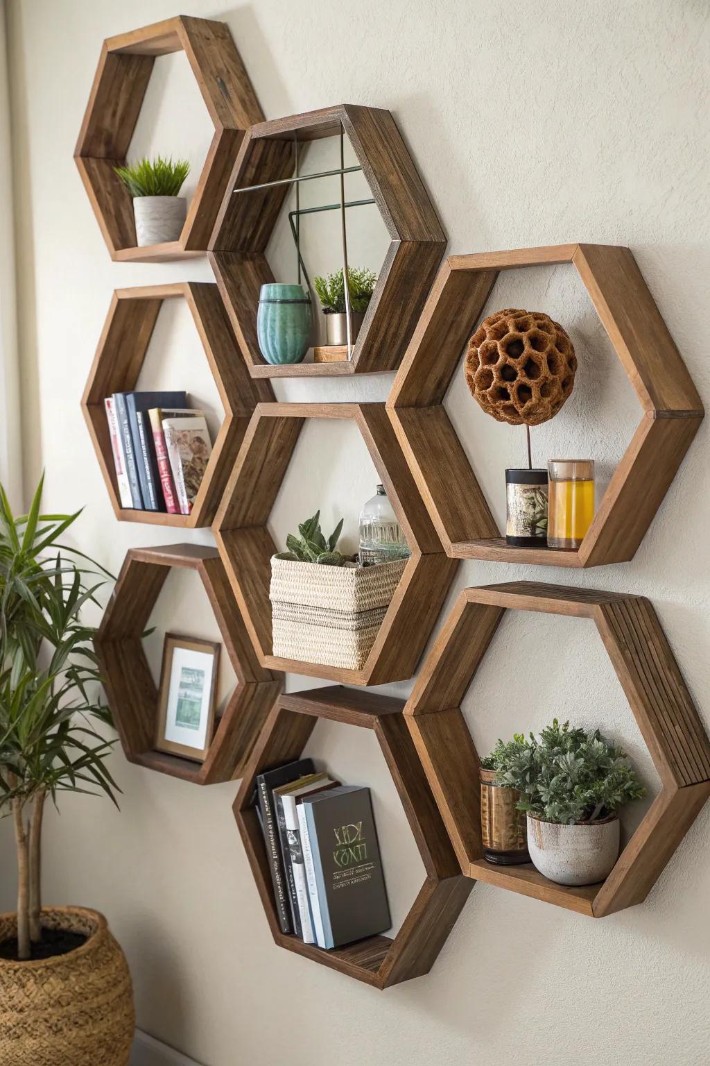 Tiered octagon ledges contribute profundity and dimension.