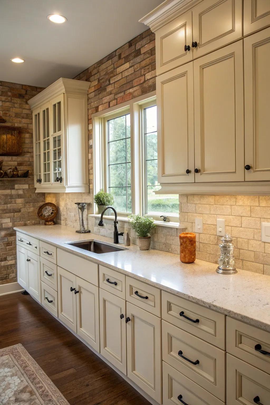 Textures instill intensity in creamy white cooking arrangements.