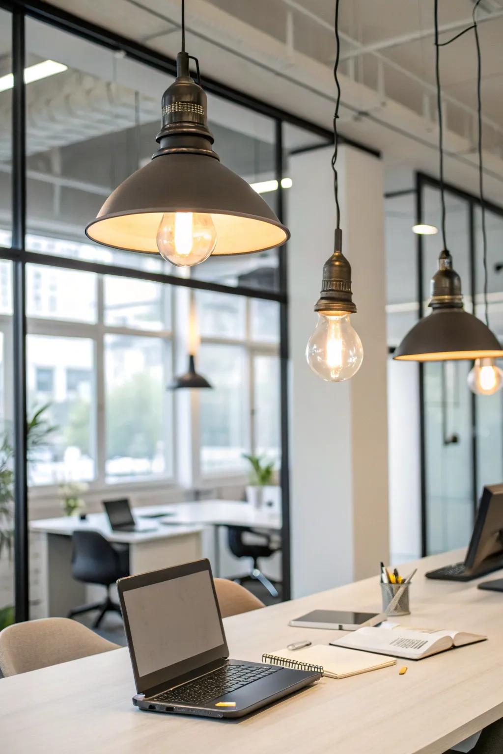 Enjoy versatility with adjustable pendant lighting.